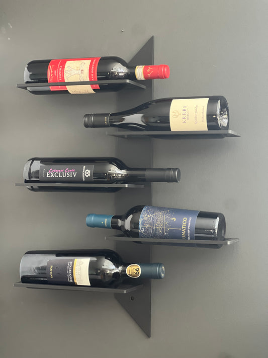 Cantinetta – Minimalistisches Weinregal aus pulverbeschichtetem Stahl