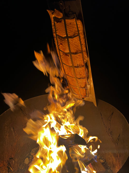 Flammlachshalter aus Edelstahl
