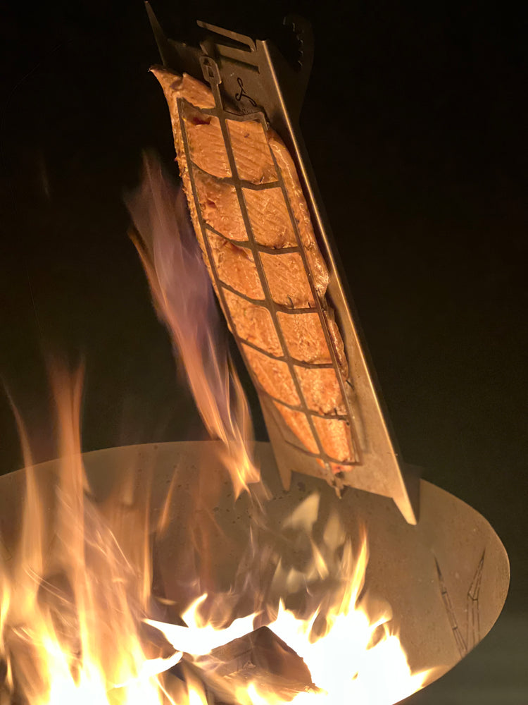Flammlachshalter aus Edelstahl
