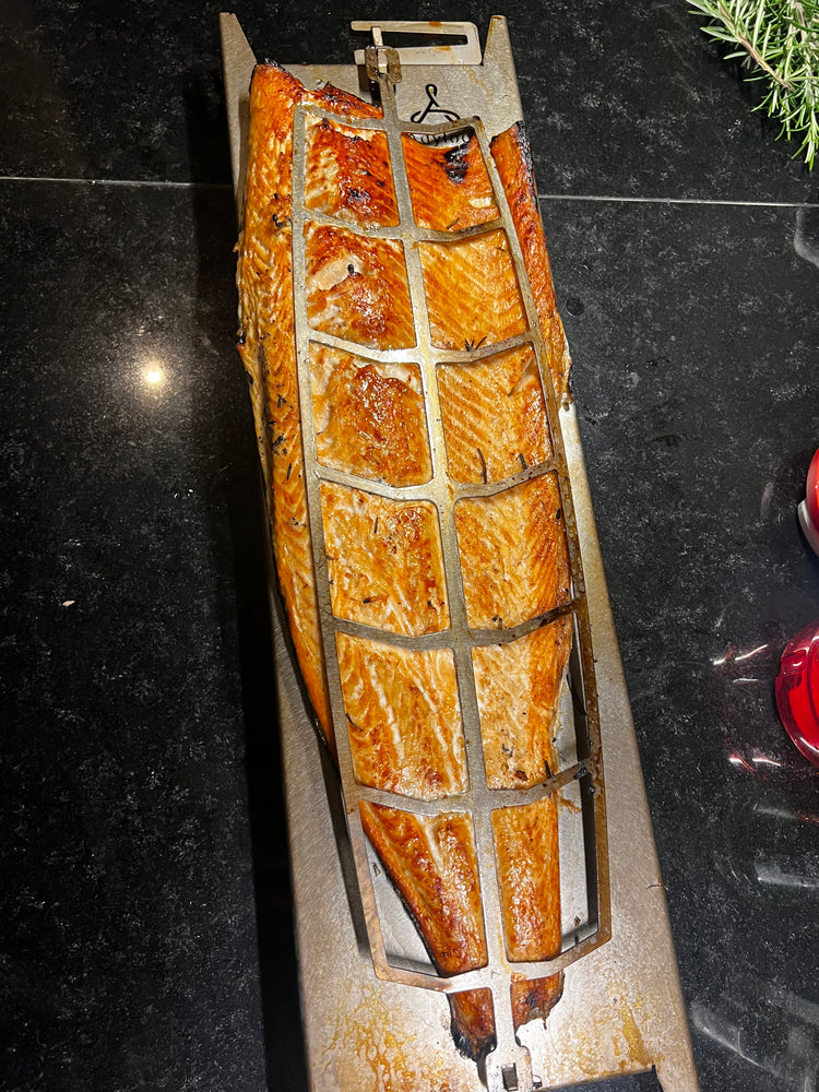 Flammlachshalter aus Edelstahl