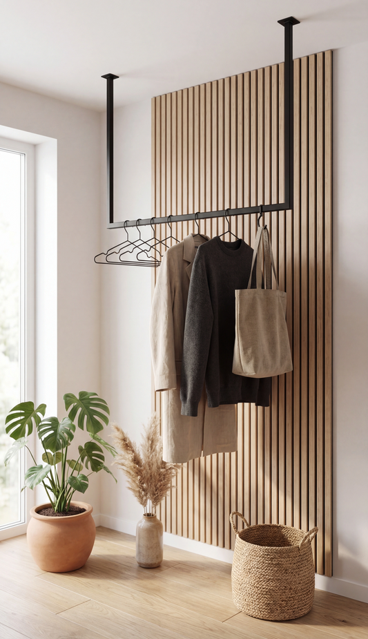 SOSPESO - Decken-Kleiderstange aus Stahl