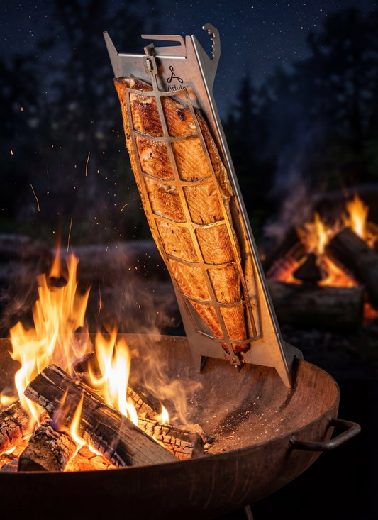 Flammlachshalter aus Edelstahl