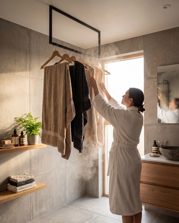 SOSPESO - Decken-Kleiderstange aus Stahl