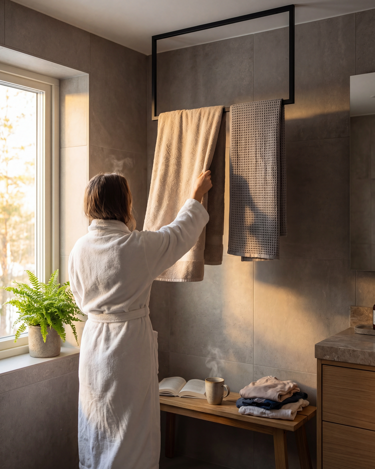 SOSPESO - Decken-Kleiderstange aus Stahl