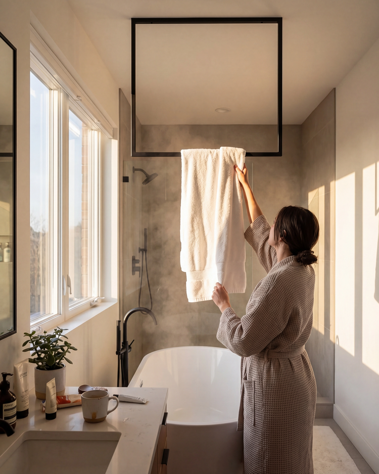 SOSPESO - Decken-Kleiderstange aus Stahl