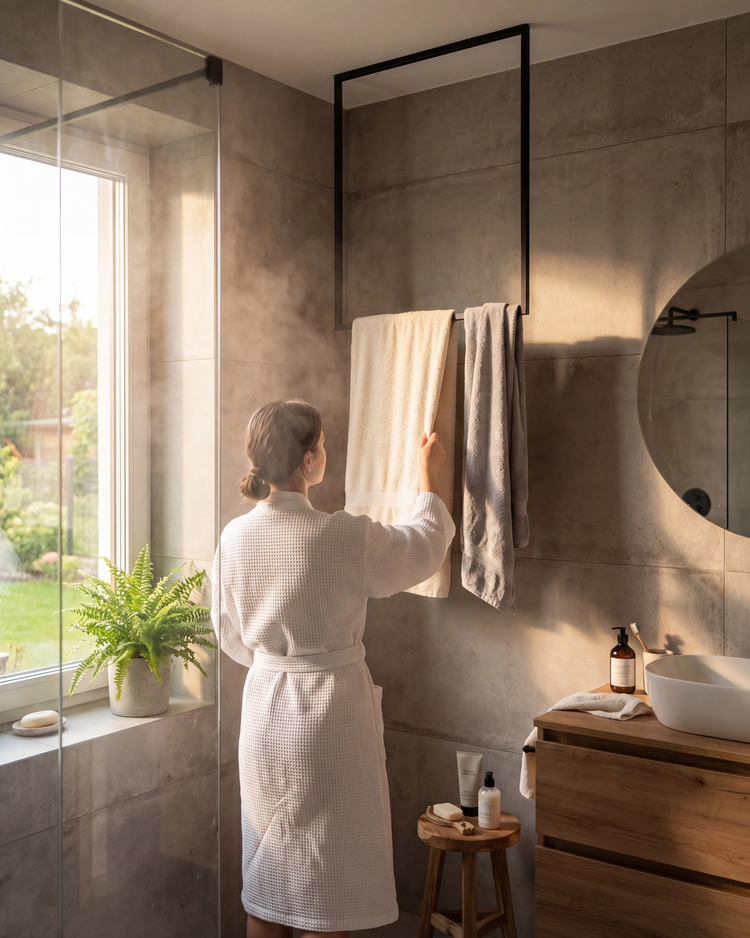 SOSPESO - Decken-Kleiderstange aus Stahl