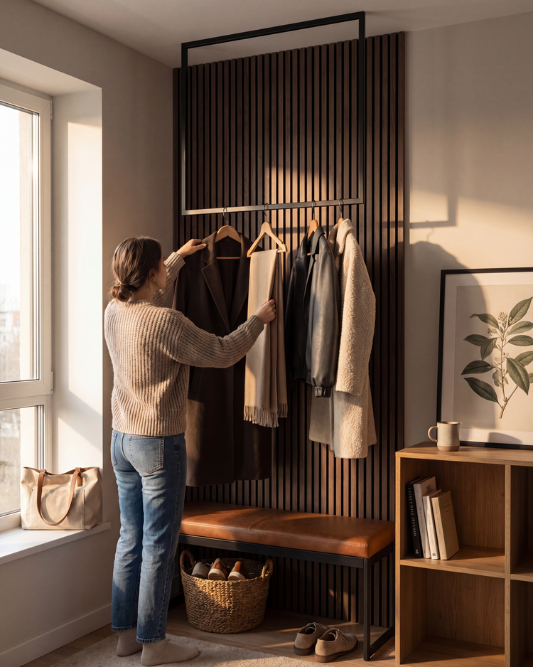 SOSPESO - Decken-Kleiderstange aus Stahl