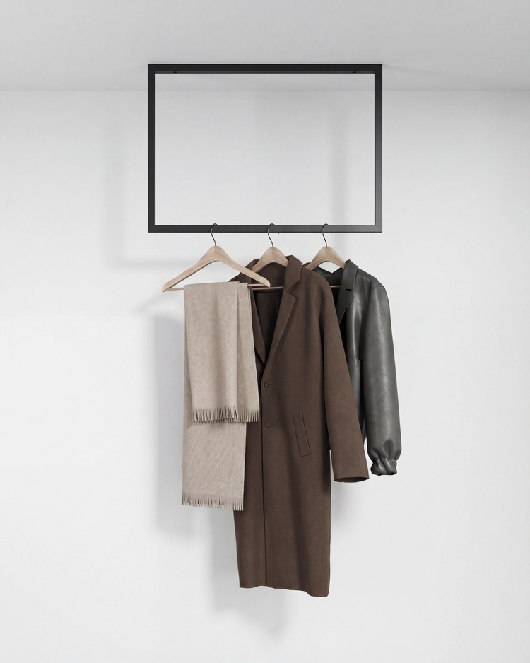 SOSPESO - Decken-Kleiderstange aus Stahl