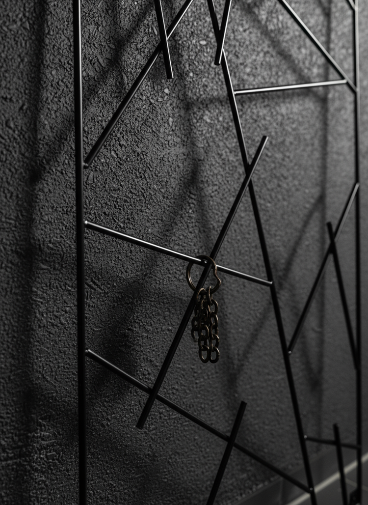 Micado - Wandgarderobe aus Stahl