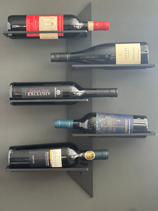 Cantinetta – Minimalistisches Weinregal aus pulverbeschichtetem Stahl