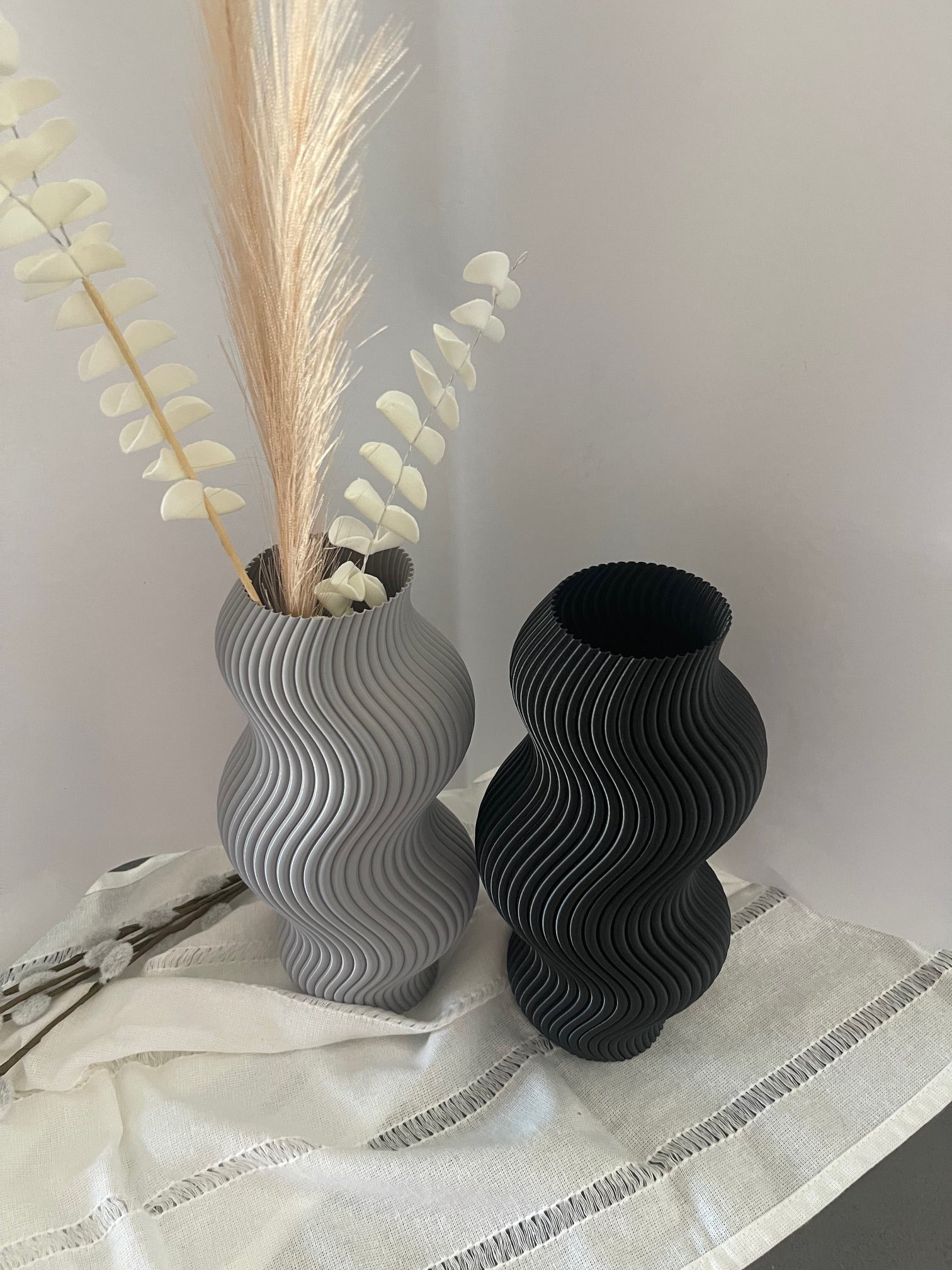 Moderne 3D-Druck Vase im Wave-Design | Minimalistisch