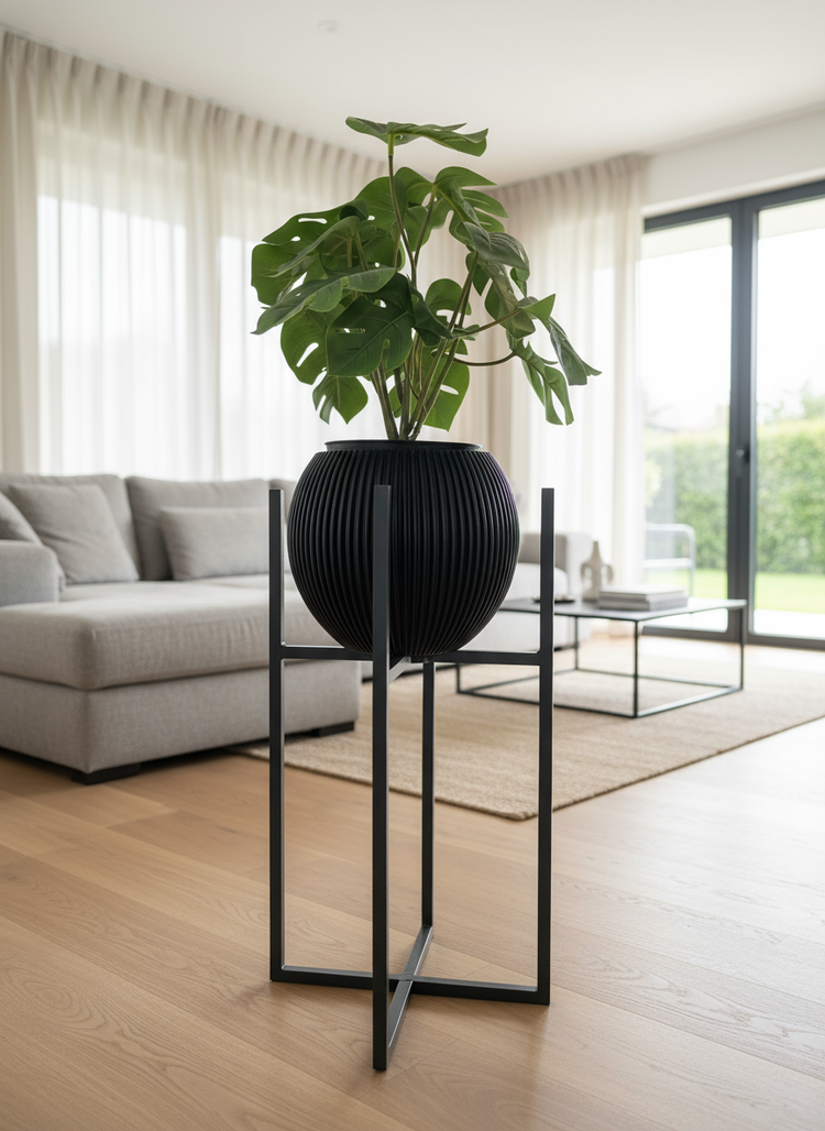 Quadratischer Metall-Pflanzenständer 40cm | Skandi Pflanzentisch