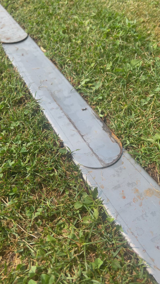 Premium Rasenkante Metall | Cortenstahl | Garten Beetumrandung | Mähroboterfreundlich